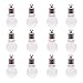 PH PandaHall 15pcs Mini Clear Glass Globe Wish Bulb Ball Bottles Screw Cap Glass Vial Pendant Charms
