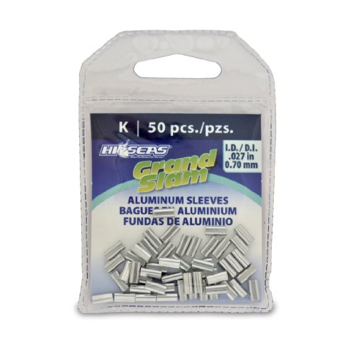 Hi-seas grand slam aluminum crimp sleeves, 0.7 millimeter, 50 pie…