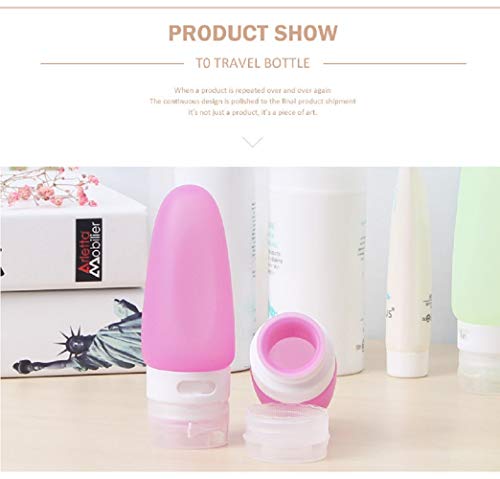 Travel Bottles,Plainmarsh Leakproof Silicone Refillable Travel Containers Squeezable Travel Tube Sets Cosmetic Toiletry Containers for Shampoo Lotion Soap (3 oz,4 Pack) - Thumbnail 3
