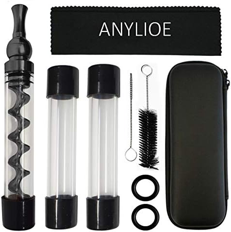 Pipe Kit for Herbs and Spices-Includes Replacement Parts and Cleaning Brushes (Delivery Time:3-6 Days) (Black)