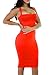 Alvaq Women's Sexy Back Crossover Bandage Bodycon Midi Party Evening Dresses