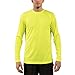 Vapor Apparel Men's Outdoor UPF 50+ Long Sleeve T-Shirt, UV Sun Protection for Fishing, Running, Hiking, L, Safety Yellow