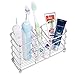 Stainless Steel Toothbrush Holders, Wimaha 6 Slots Large Electric Toothbrush Holder for Bathroom, Toothbrush and Toothpaste Holder with Unique Electric Toothbrush Head Slots, Silver