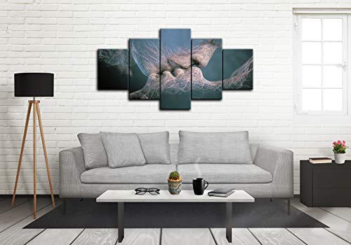 Love Kiss Abstract Canvas Wall Art - Image 7