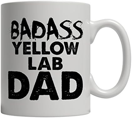 Funny Yellow Labrador Mug - Badass Yellow Lab Dad - Imprint America