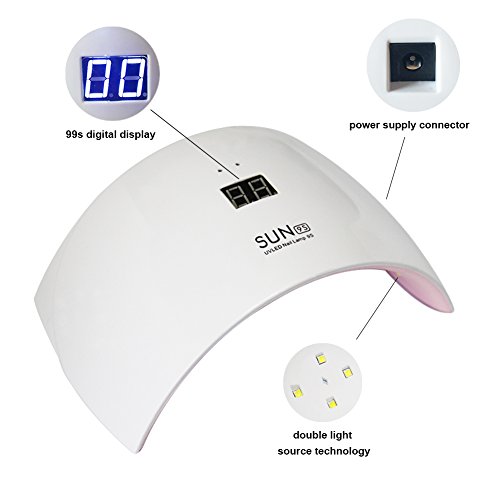 image for Hausse 24W LED UV Nail Lamp with 90s Timer, Nail Dryer with USB Port E