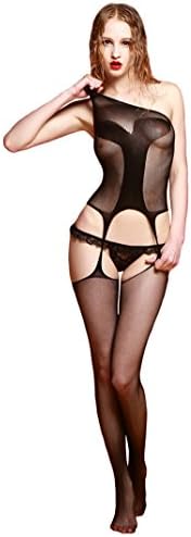 Secret World Presents Black Color 92% Polyimide 8% Elastane Full Body Stocking.(MS-2017_BK)