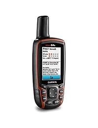 Garmin GPSMAP 64 010-01199-00 - Navegador GPS de mano (tarjeta de memoria de 32 GB, linterna LED de cúpula Brite-Nite y funda de transporte, 4 pilas AA con cargador)