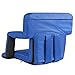 Best Choice Products Portable Reclining Seat Polyester Padded Cushion Caming Outdoor Beach Chair Navy