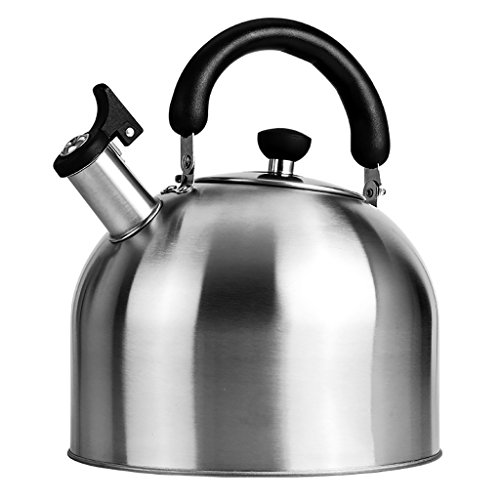 Click Here to See More Images NUBAOGY Kettle Stainless Steel Whistling Kettle Gas Stove Gas Induction Cooker Universal Kettle Kettle Home (Color : 3L)