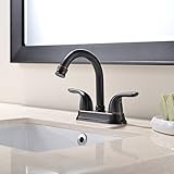Modern Oil Rubbed Bronze Stainless Steel Bathroom Lavatory Vanity Basin Vessel Sink Faucet, Oil Rubbed Bronze Bathroom Faucet