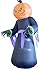 BZB Goods 8 Foot Illuminated Halloween Inflatable Pumpkin Overlord Decoration