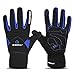 INBIKE Men's Winter Cold Weather Thermal Windproof Gel Bike Gloves Blue X-Large