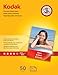 Kodak Premium Photo Paper for inkjet printers, Gloss Finish, 8.5 mil thickness, 50 Sheets, 8.5” x 11” (8360513),White