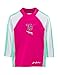SunBusters Girls L/S Rash Guard(UPF 50+), Poppy, 11/12 yrs