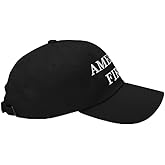 America First Hat - USA Flag Embroidery Left Side - Proud American USA First Embroidered Adjustable Baseball Cap Dad Hat