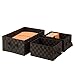 Honey-Can-Do OFC-03697 Double Woven Basket General Purpose Organizer Kit with Handles, Espresso Brown, 3-Pack