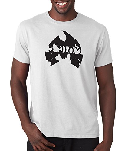 Method Man Logo T Shirt Classic Hip Hop Rap Wu Tang Clan Tical Black Logo White (2XL)
