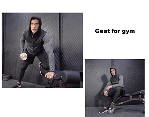 Men's Lightweight Sports Active Jacket with Front Pockets - Hoodie Style (XL, Gray2)