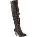Forever Camila-48 Womens Chunky Heel Lace Up Over The Knee High Riding Boots,Brown,7