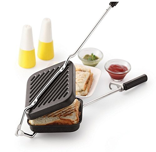 Samudratanaya Exports Grill And Toast Sandwich Maker With Non-Stick Cookware, 1 Piece, Black.