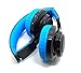Bluetooth On-ear Headphone,Stereo Surround Wireless Bluetooth Headphones with LED Lights, Headset Support Microphone and USB Charging, Foldable Portable Headsets,3.5MM AUX Cable for Cellphones(blue)