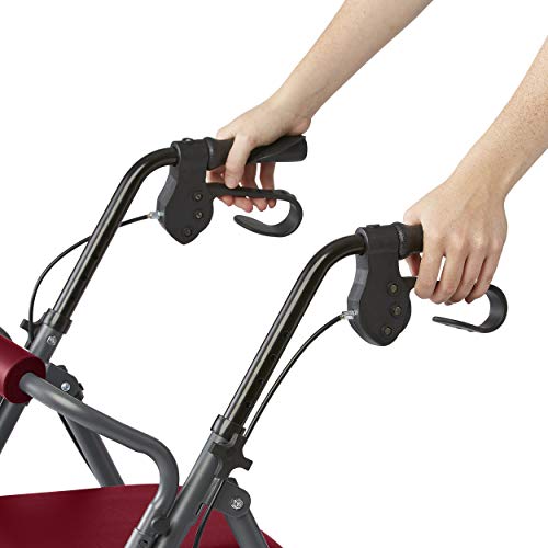 Medline Rollator Walker with Seat and Wheels, Folding Walker for Seniors with Mi eBay