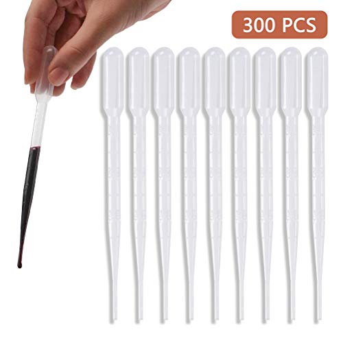 [300PCS] 3ml Plastic Transfer Pipettes Disposable Plastic Transfer Pipettes, BUYGOO Calibrated Dropper Suitable for Essential Oils & Science Laboratory - Thumbnail 7