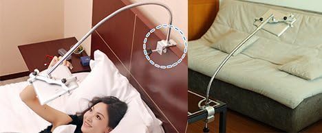 MagicHold® 360º Rotating metal flexible goose neck Bed Tablet Mount Holder Stand for all iPad( Except iPad Pro) & All Tablet -The Longest Neck 86cm(34 Inch) Long Goose Neck