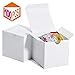 MESHA 3x3x3'' 100PC Cardboard Gift Boxes with Lids, Small for Bridesmaid Groomsmen Gifts,Cupcakes, Crafting, Party Wedding Favor, Bridal Baby Shower, White