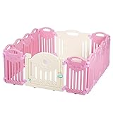 Baby Playpen 8 Panel Playard Kids PlaySafe Activity Center With Locked Door