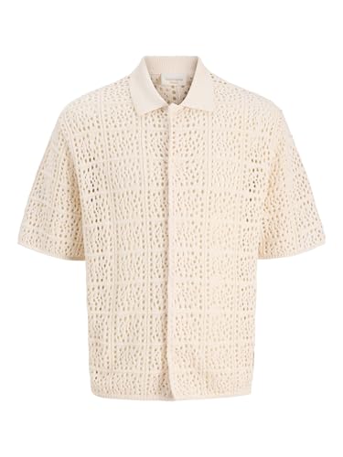 Jack & Jones Jorcotedazur Knit Crochet Polo Jorcotedazur – Men's Crochet Knit Polo (Pack of 1)