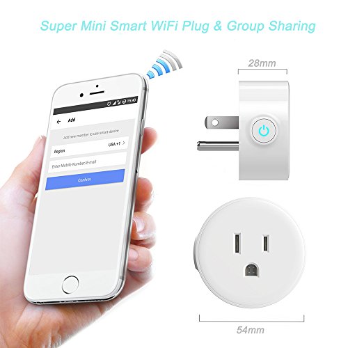 image for Licoville Smart Plug Alexa 2 Pack Mini Wireless Outlet, Smart Life App