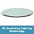 Dulles Glass and Mirror Glass Table Top, Beveled Edge, Tempered Glass, 30" L Round, 1/4" H Thick