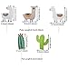 Mulukaya 25 Pcs Cute Llama and Cactus Cupcake Toppers Alpaca Cupcake Picks for Mexican Fiesta Theme Party, Baby Shower Birthday Party