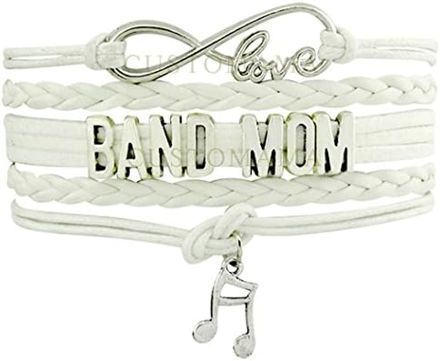 BAND MOM Boy Girl Music Note Love Heart Charm Bracelet Gift Infiniti Jewelry