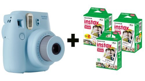 Fujifilm Fuji Instax Mini 8 Blue + 50 s Of Instant Film Pack Of 50