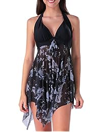 ANGGREK traje de baño de dos piezas para dama, tankini, con diseño floral