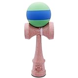 Kendama Rubberized Green & Blue Matte And Extra String
