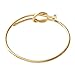 SENFAI Twist Knot Nail Bangle Heart Knot Bracelet Stack Bangle Cuff (Gold)