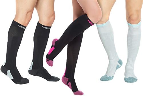 Alvada Compression Socks Unisex Promotes Muscle Endurance, Boost Circulation, Stamina and Recovery, Perfect for Sports, Shin Splints, Running, Flight Travel & Maternity Pregnancy 1 Pair