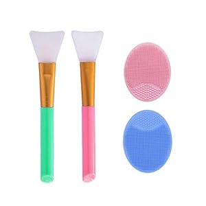 2-Pcs-Facial-Cleansing-Brush2-Pcs-Silicone-Face-Mask-Brush-Mini-Manual-Silicone-Face-Scrubber-Face-Massager-Brush-Anti-Aging-Skin-Cleanser-and-Deep-Exfoliator-Makeup-Tool-for-Facial-Skin-Care4-Pcs 2 Pcs Facial Cleansing Brush,2 Pcs Silicone Face Mask Brush Mini Manual Silicone Face Scrubber Face Massager Brush Anti…