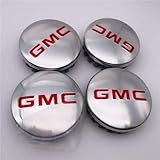 OSIRCAT 4Pcs Brushed Wheel Center Hub Caps fit 2014-2017 GMC Yukon XL Sierra 1500 Denali Fit GMC 3.25