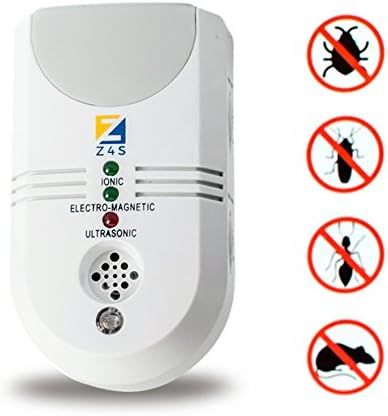 Ultrasonic Pest &amp; Insect Repeller The Best By Z4S-Advanced Pest Control, Ultrasonic &amp; Electro-magnetic Technology- Air Purifying Ionic Function-Repels Mice Flies Spiders Mosquitoes Ants