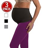 Womens Maternity Belly Band Seamless 3 Pack Everyday Support Bands for Pregnancy Black,White,Grey S