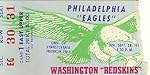 1958 Ticket Philadelphia Eagles 14 Washington Redskins 24