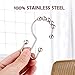 Wimaha Rustproof Shower Curtain Ring Hooks, Stainless Steel Heavy Duty Roller Double Glide Decorative Shower Hooks for Bathroom Rods Curtains Liners, Brushed Nickel, Set of 12