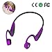 ZFKJERS Bone Conduction Headphones, Bluetooth 5.0 Wireless HiFi Stereo Open Ear Headset Lightweight Sweatproof Sports Headphones for Running Driving Cycling (Purple)