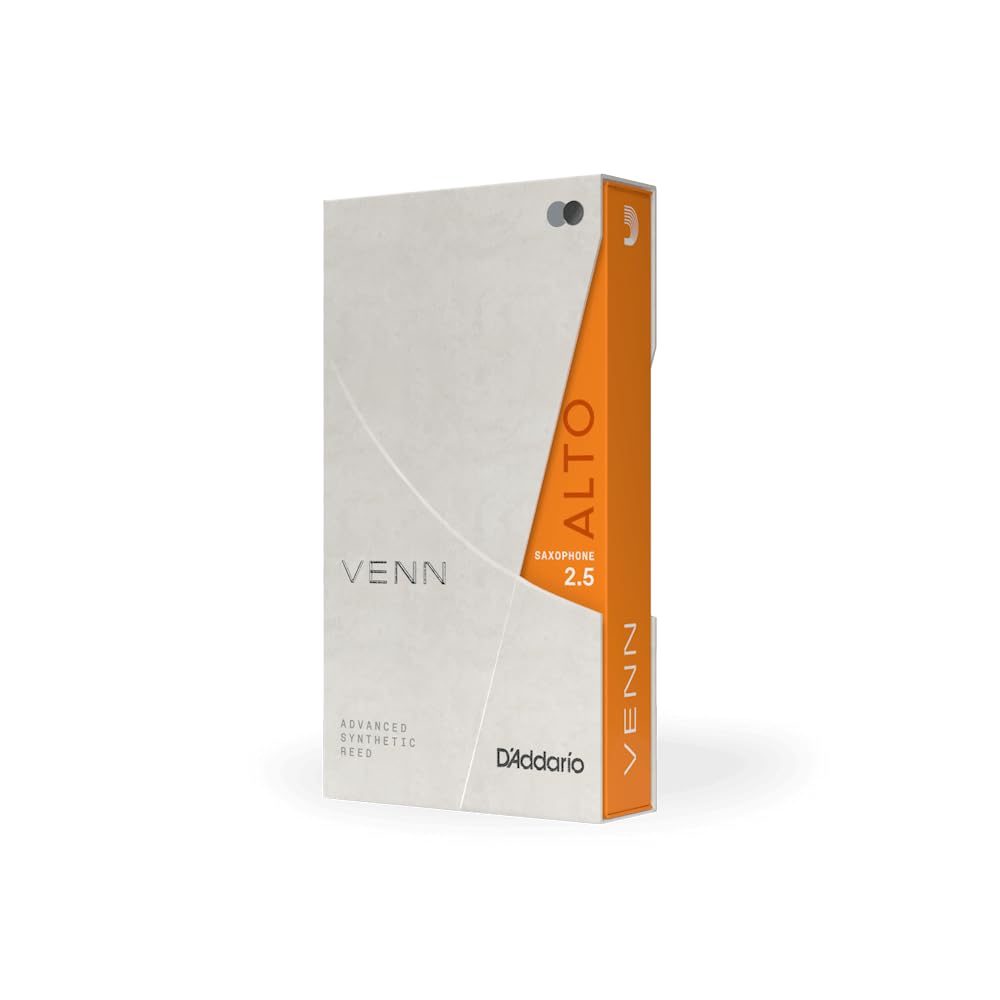Photo 1 of D'Addario VENN G2 Synthetic Alto Saxophone Reeds - Alto Sax Reeds with Advanced Synthetic Reed Construction of Polymer Fibers, Resin, Natural Cane - Strength 2.5