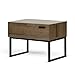 WLIVE 1 Drawer Nightstand, Wood End Table Dresser with Steel Frame, Bedside Furniture & Side Table for Bedroom, Gray Oak